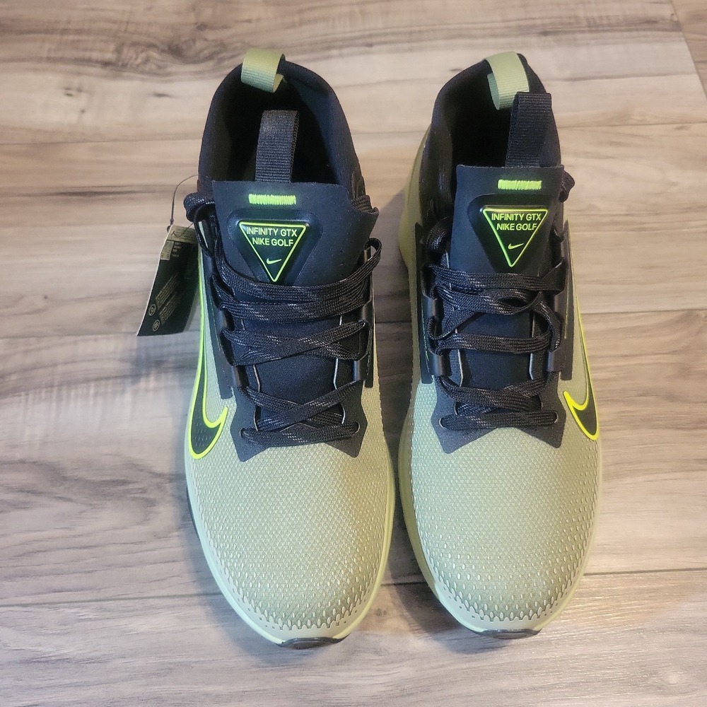 Nike Infinity Tour Next% 2 GTX Dusty Olive Black Gore-Tex Cleats Men's Size 9